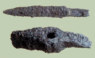 Axe and knife, found in the excavations of the City of David